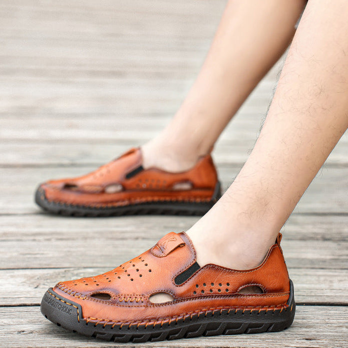 Kairo Hollow Out Leather Comfort Shoes