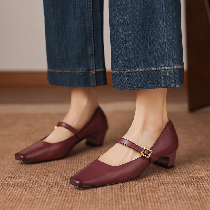 Aira Genuine Leather Heels