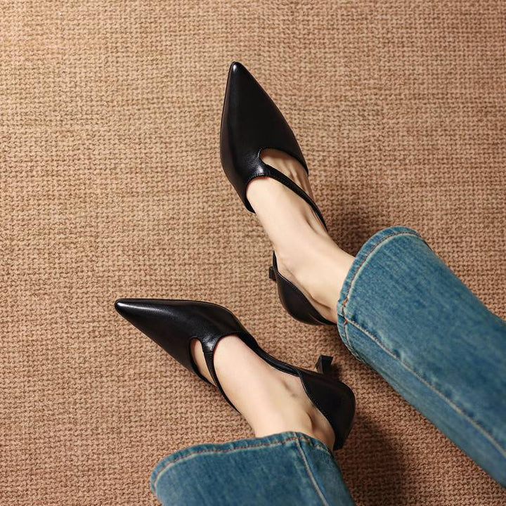 Vela Genuine Leather D'Orsay Pumps