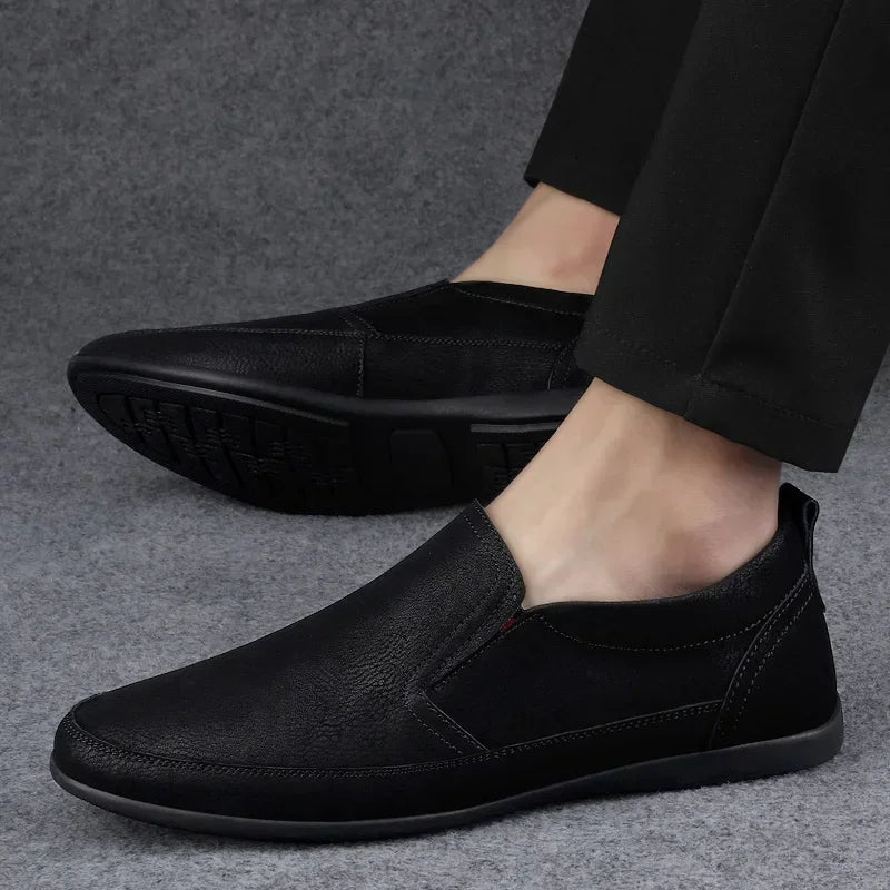 Strada Genuine Leather Loafers