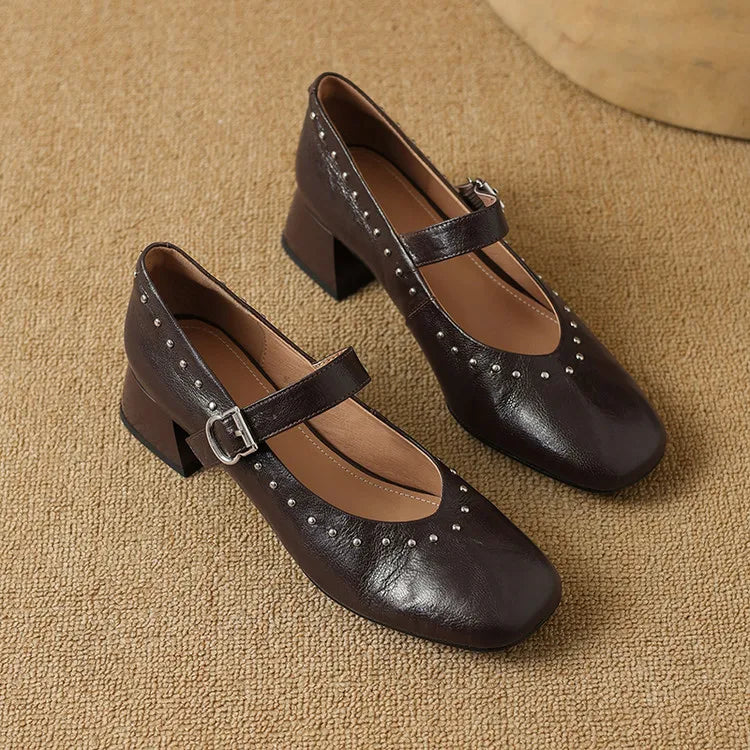 Elour Genuine Leather Heels