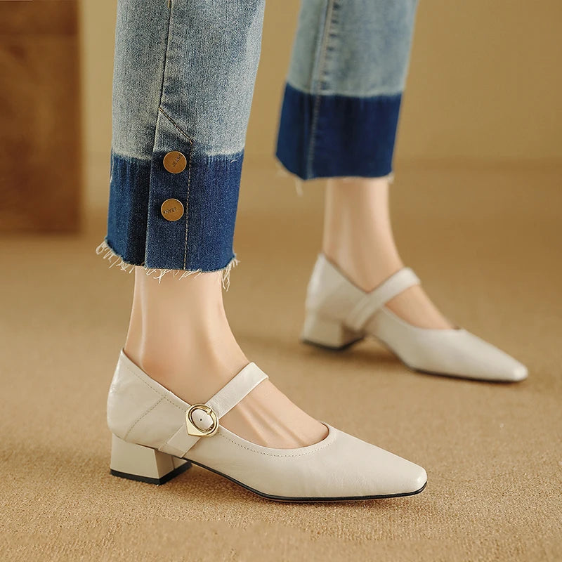 Merlot Genuine Leather Heels