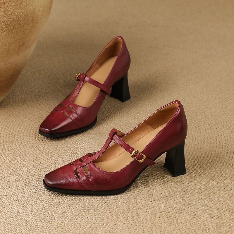 Marie Genuine Leather Heels