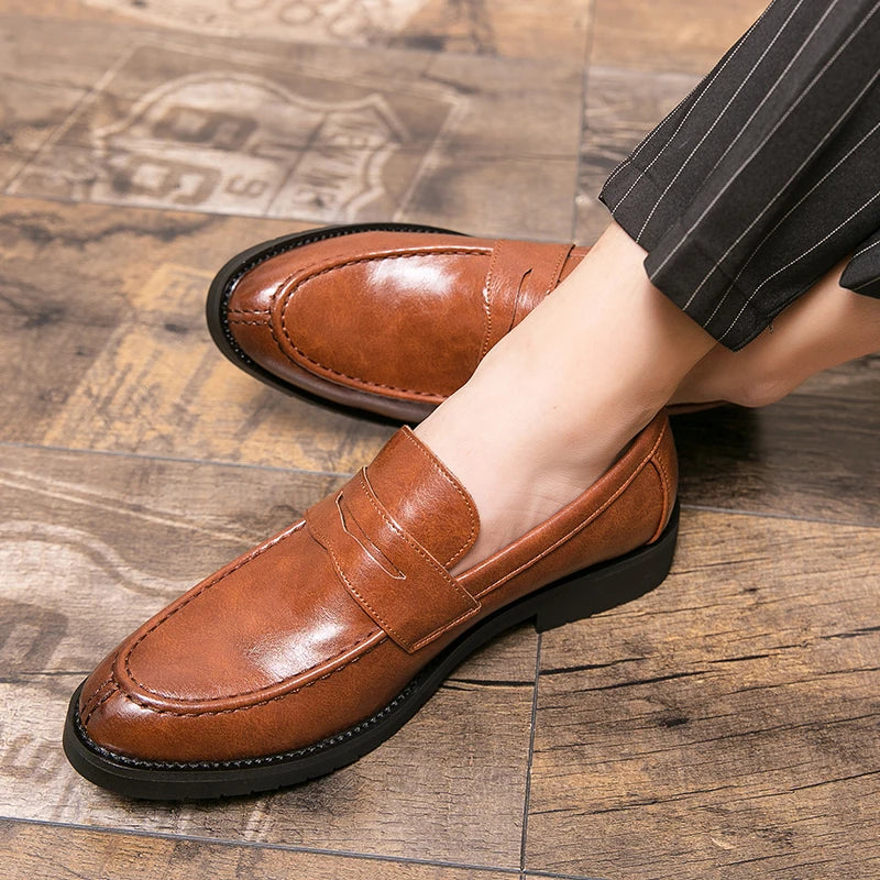 Corusi Genuine Leather Loafers