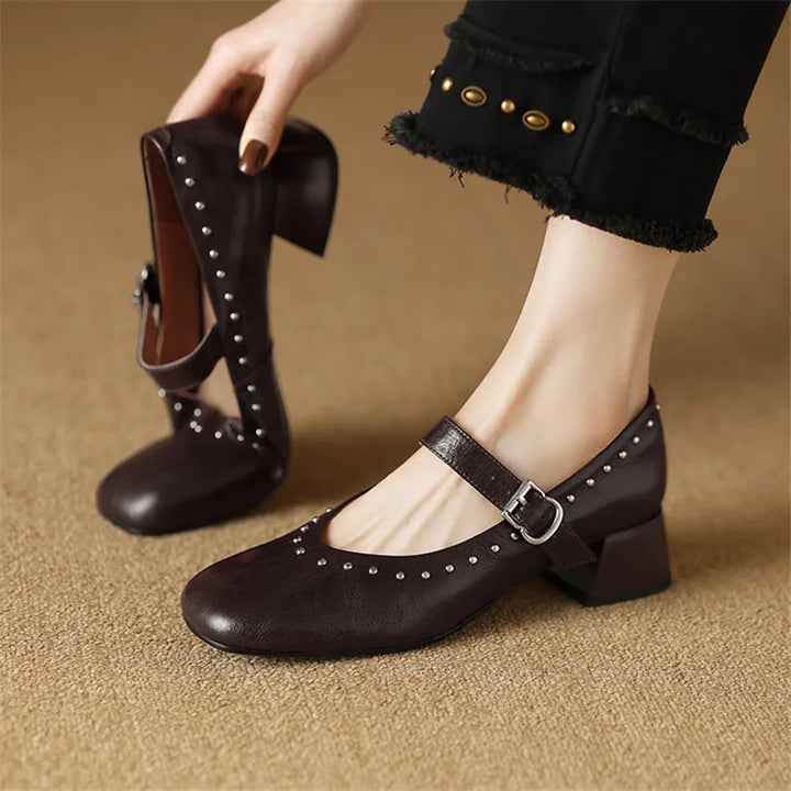 Elour Genuine Leather Heels