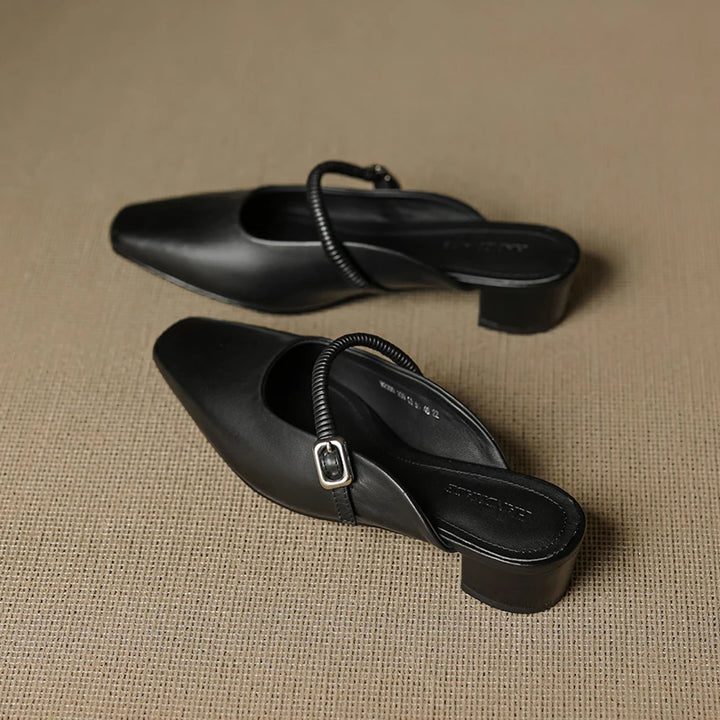 Kera Genuine Leather Mary Jane Mules