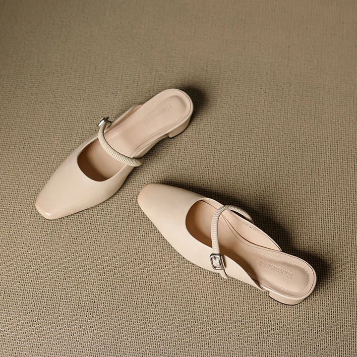 Kera Genuine Leather Mary Jane Mules