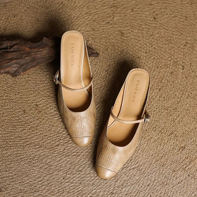 Edda Genuine Leather Mules