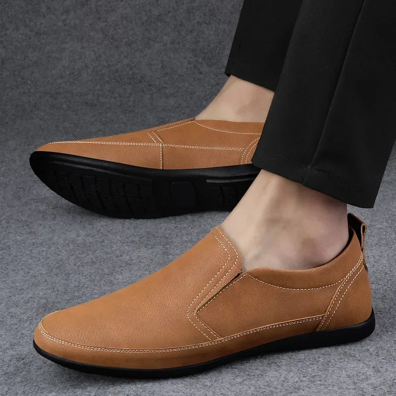 Strada Genuine Leather Loafers