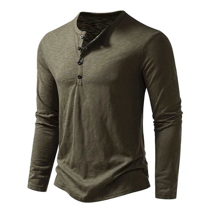 Enzo Cotton Henley Shirt