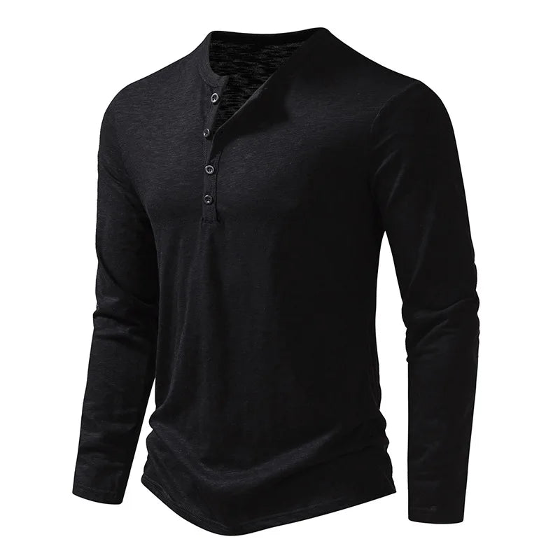 Enzo Cotton Henley Shirt