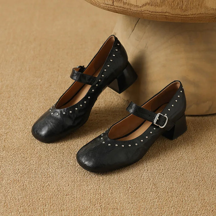 Elour Genuine Leather Heels