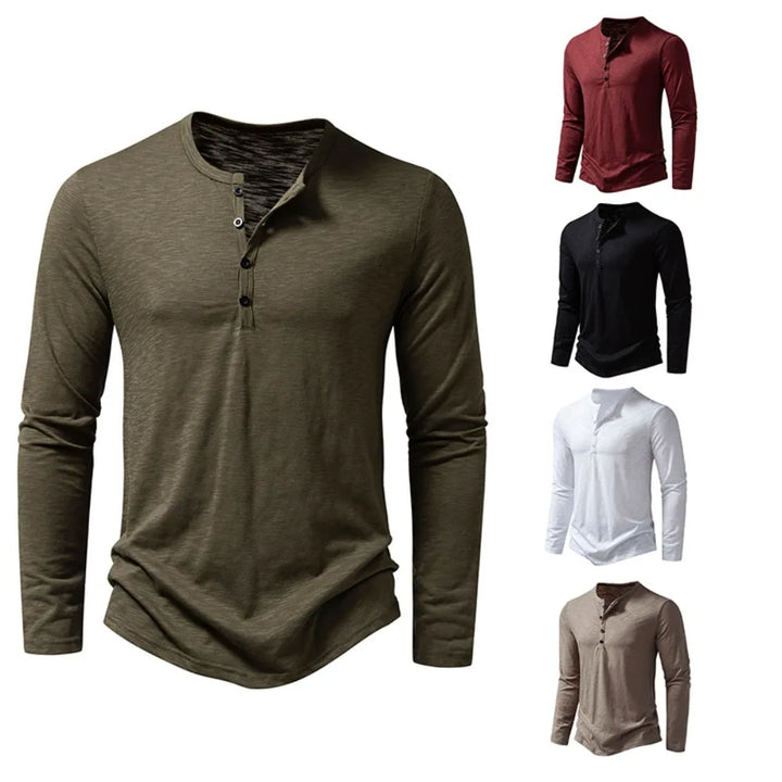 Enzo Cotton Henley Shirt