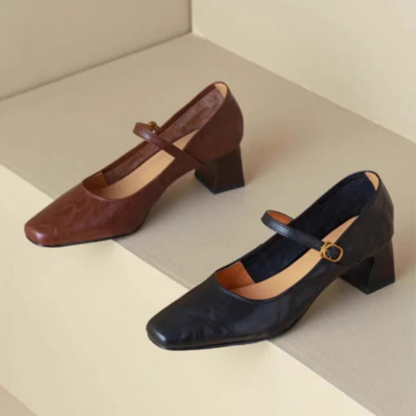 Remina Genuine Leather Heels