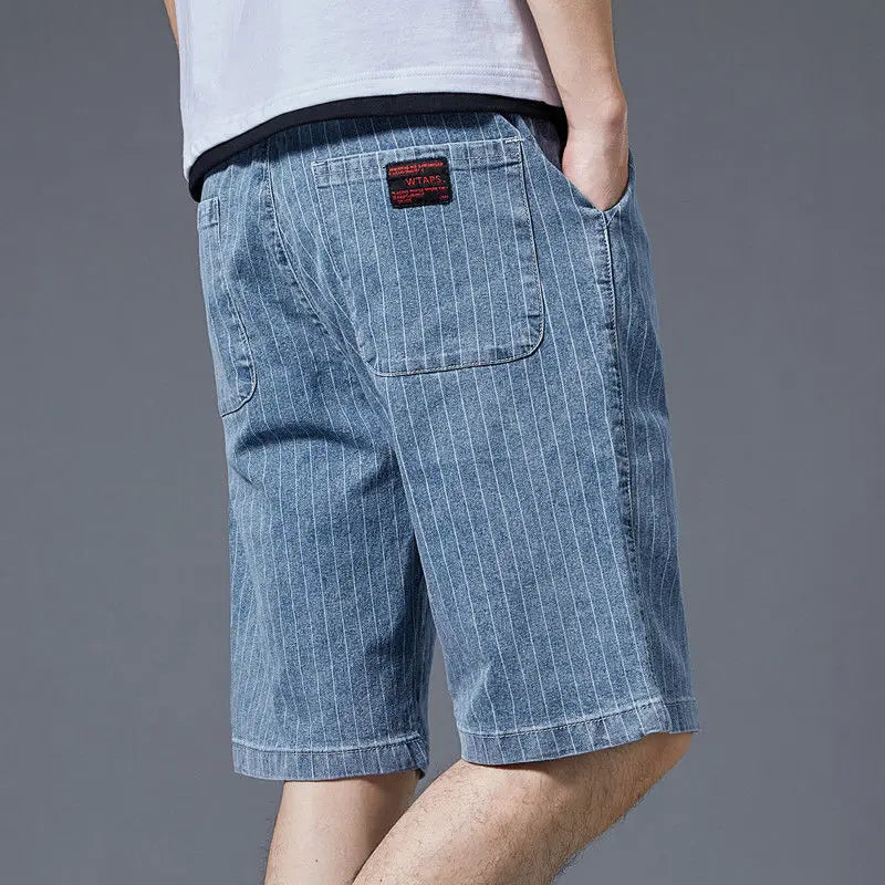 Rayado Cotton Shorts