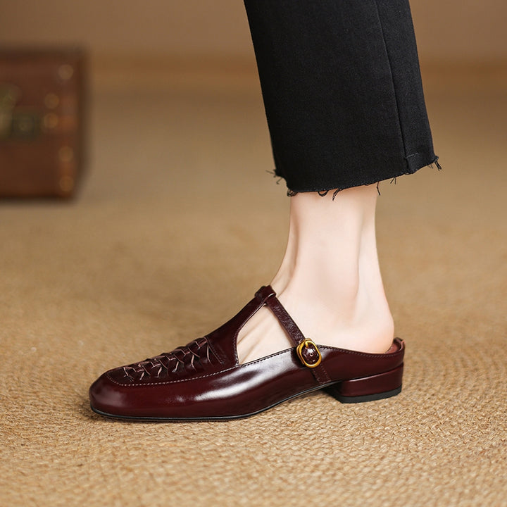 Elya Genuine Leather Mules