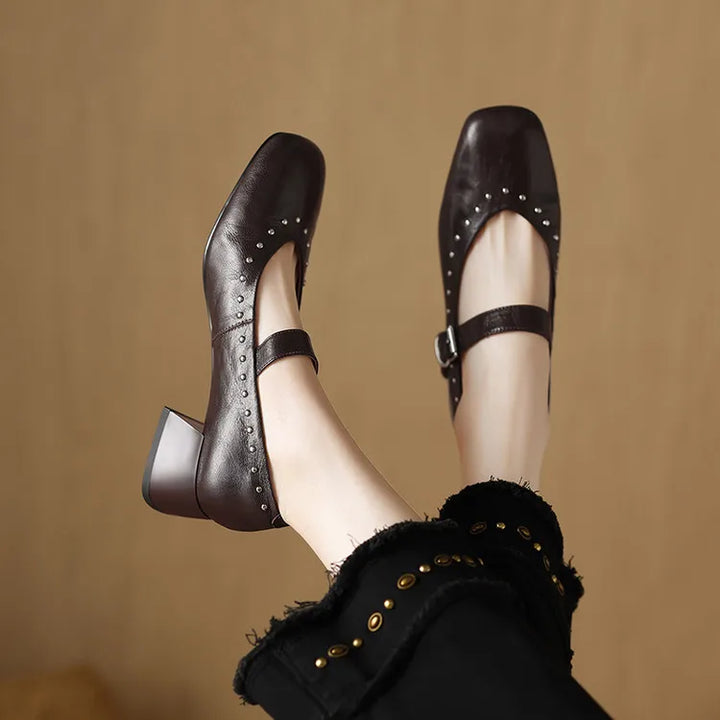 Elour Genuine Leather Heels