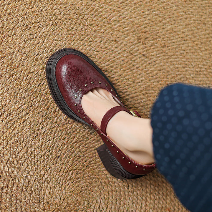 Reva Genuine Leather Heels