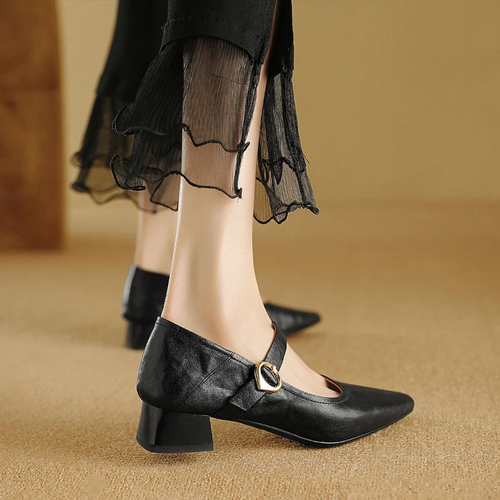 Merlot Genuine Leather Heels