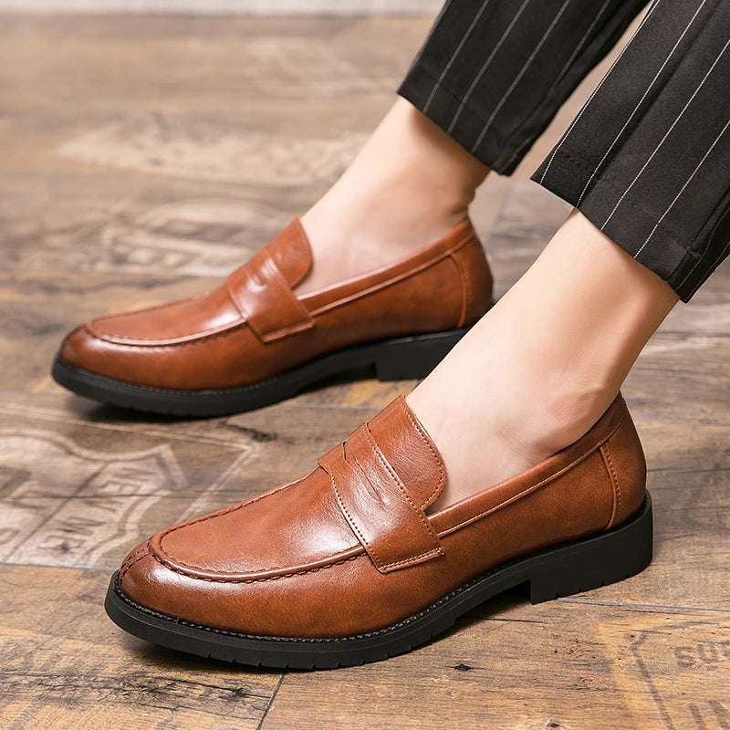 Corusi Genuine Leather Loafers