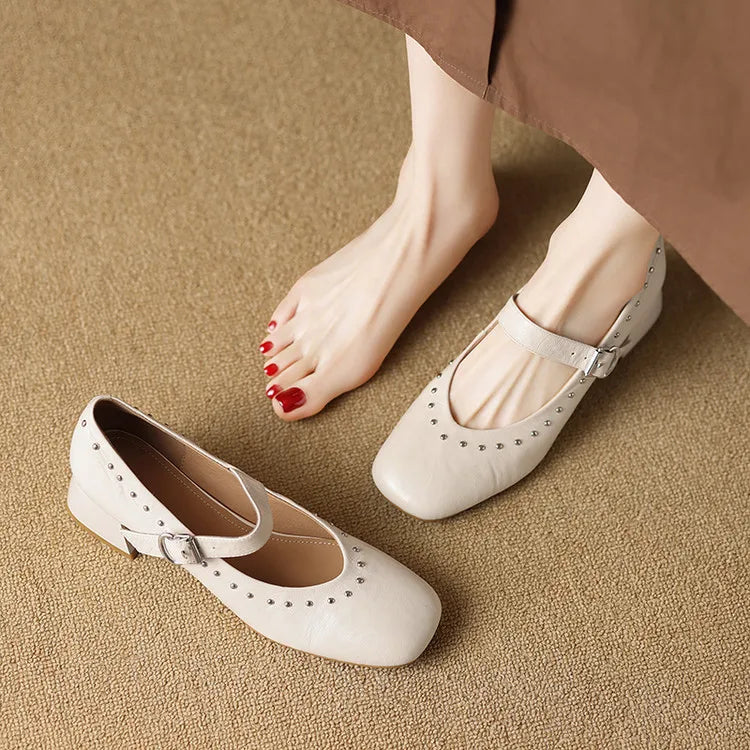 Elour Genuine Leather Heels