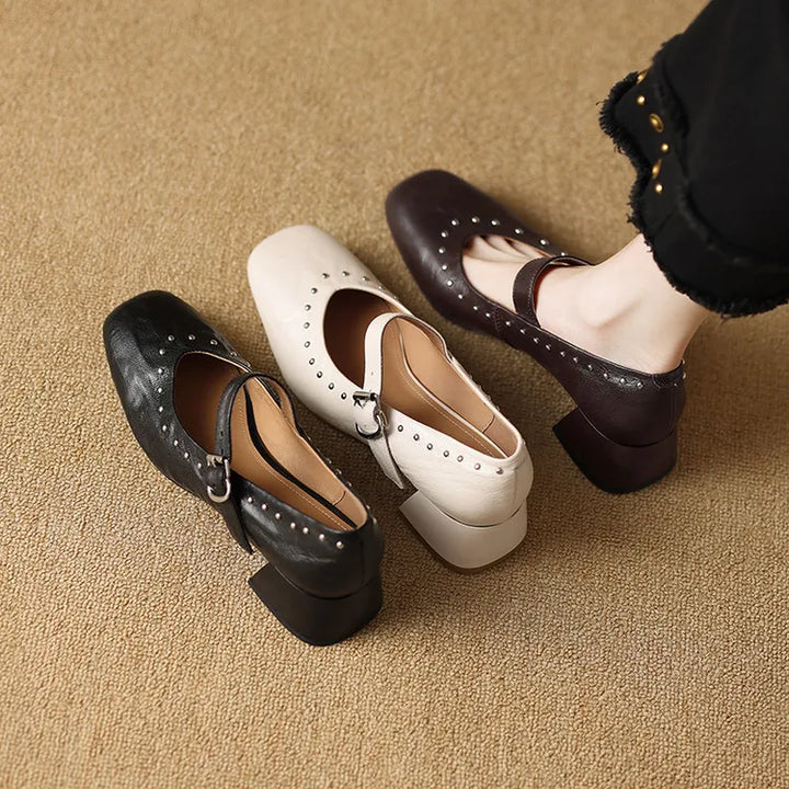 Elour Genuine Leather Heels