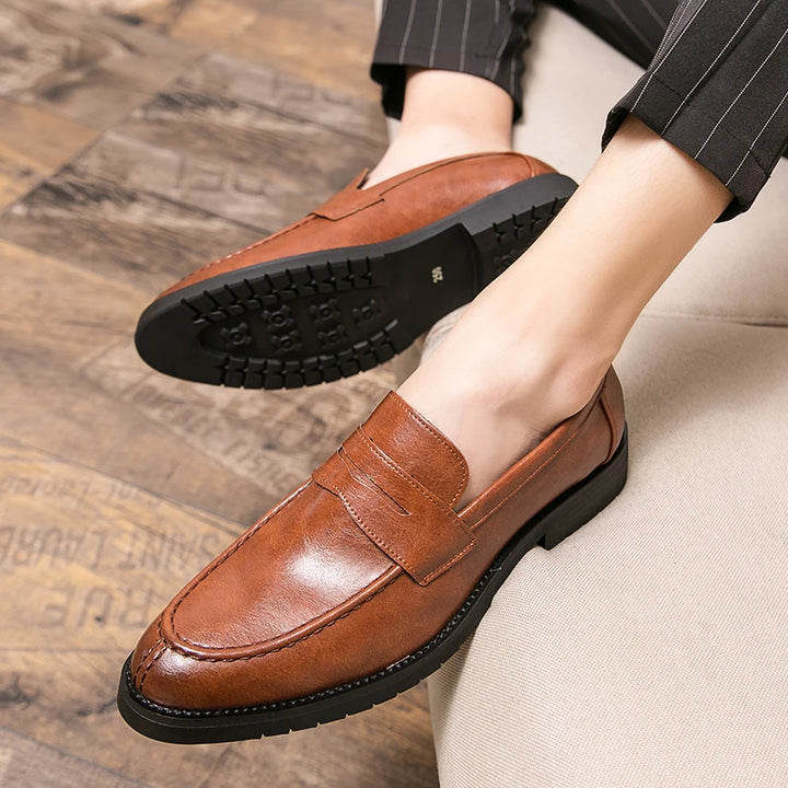 Corusi Genuine Leather Loafers