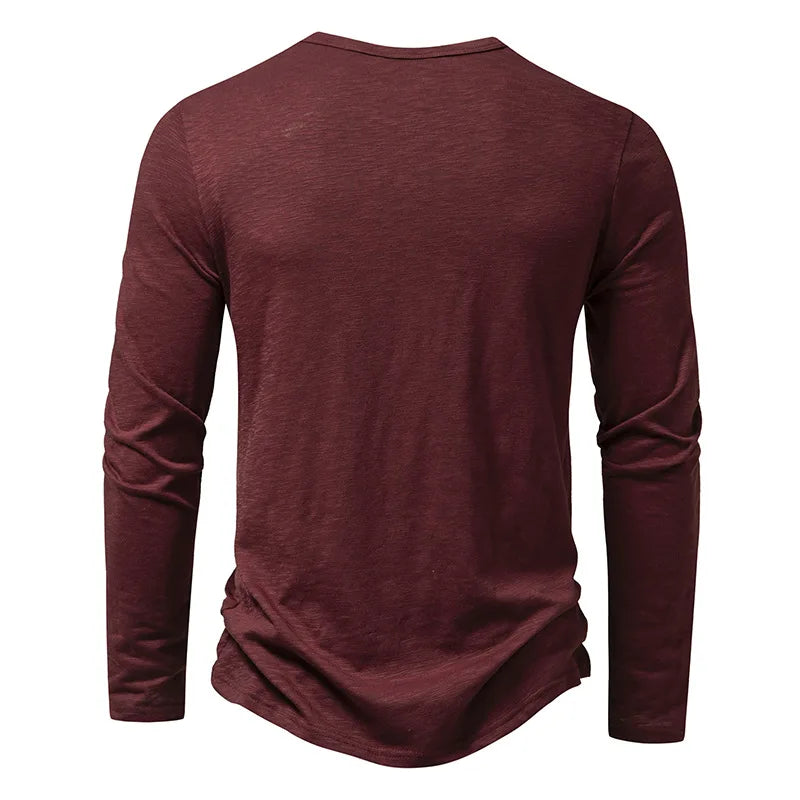 Enzo Cotton Henley Shirt