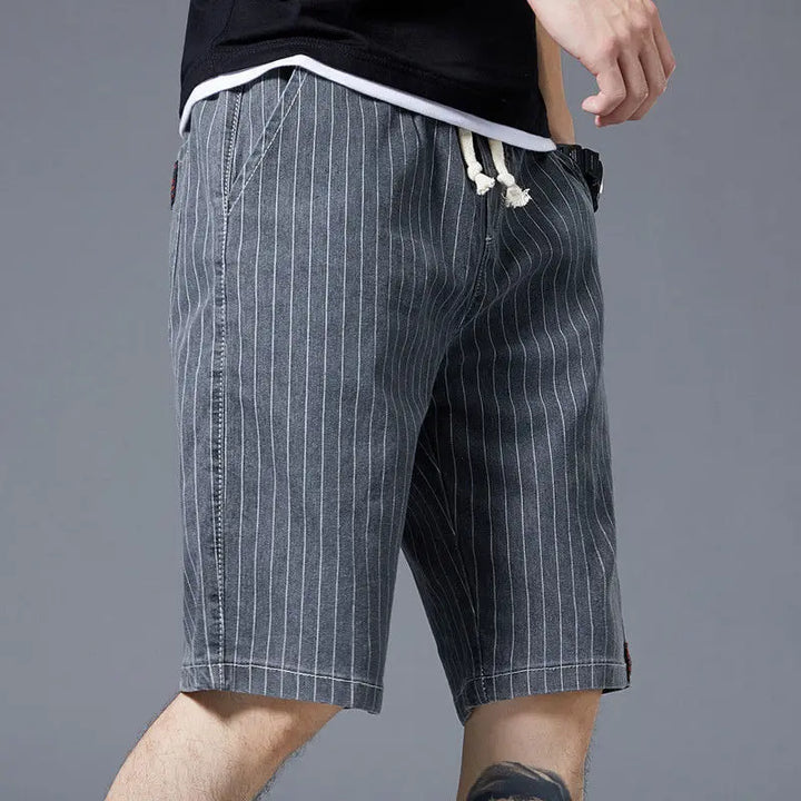 Rayado Cotton Shorts