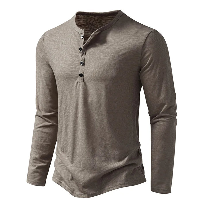 Enzo Cotton Henley Shirt