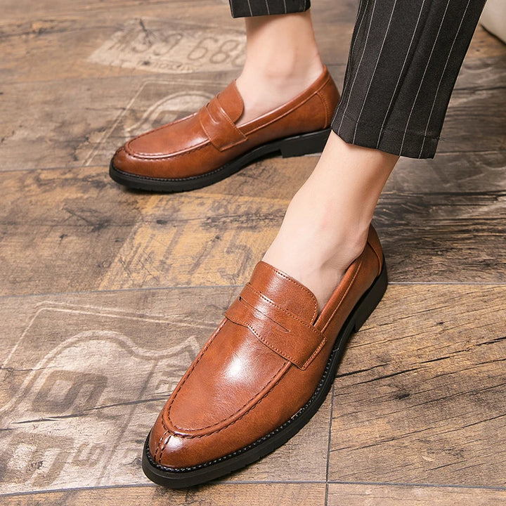 Corusi Genuine Leather Loafers