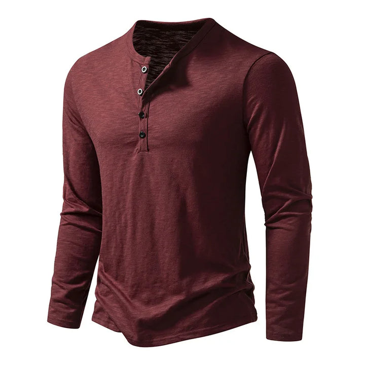 Enzo Cotton Henley Shirt