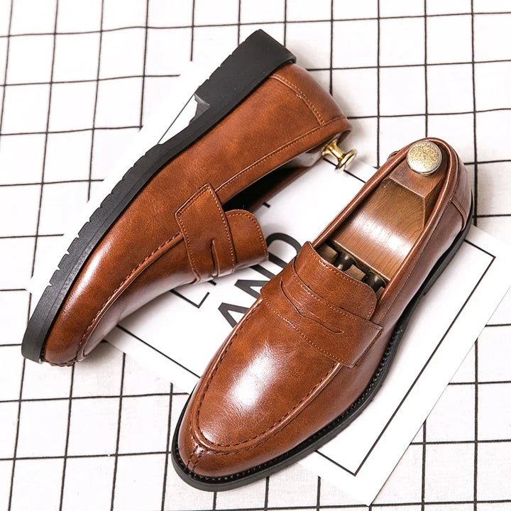 Corusi Genuine Leather Loafers