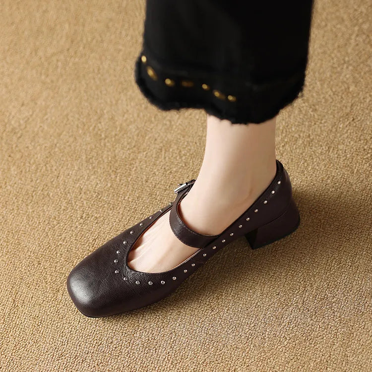 Elour Genuine Leather Heels