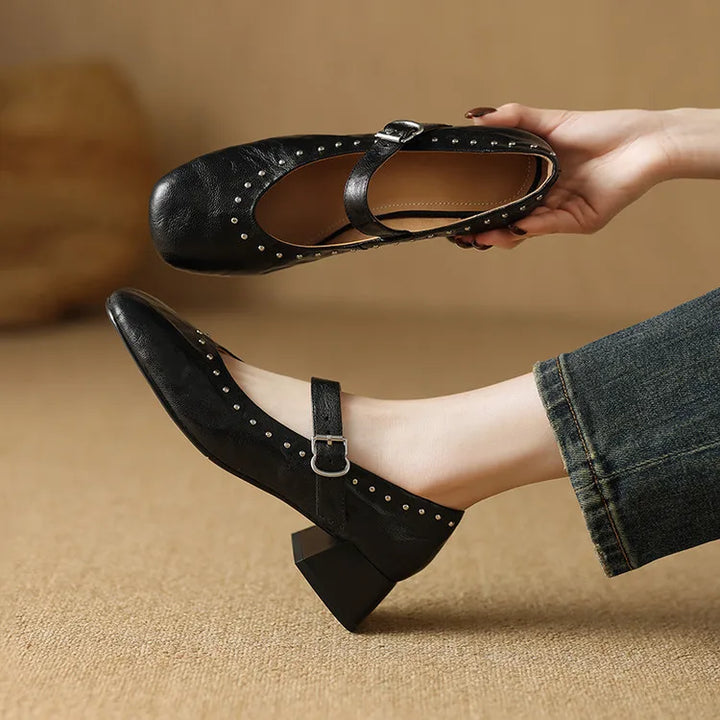 Elour Genuine Leather Heels