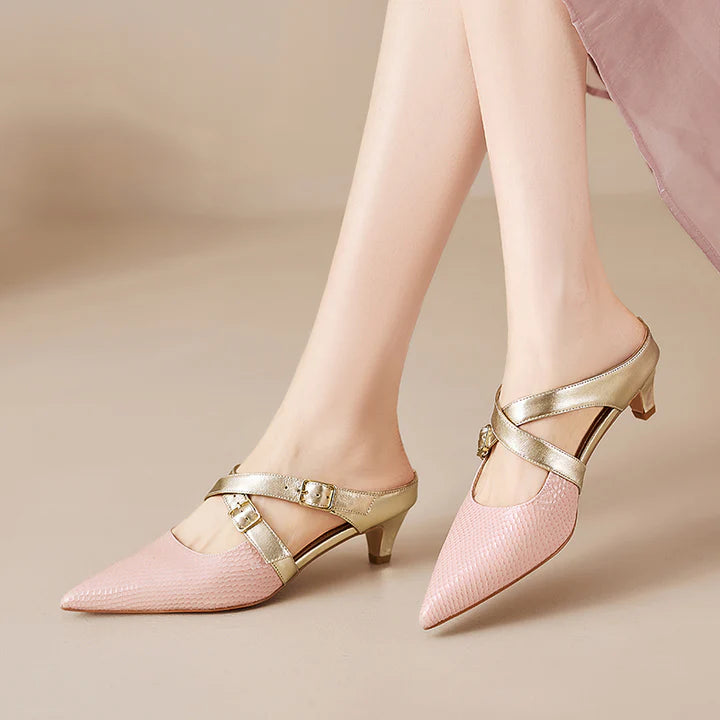Zelle Genuine Leather Mules