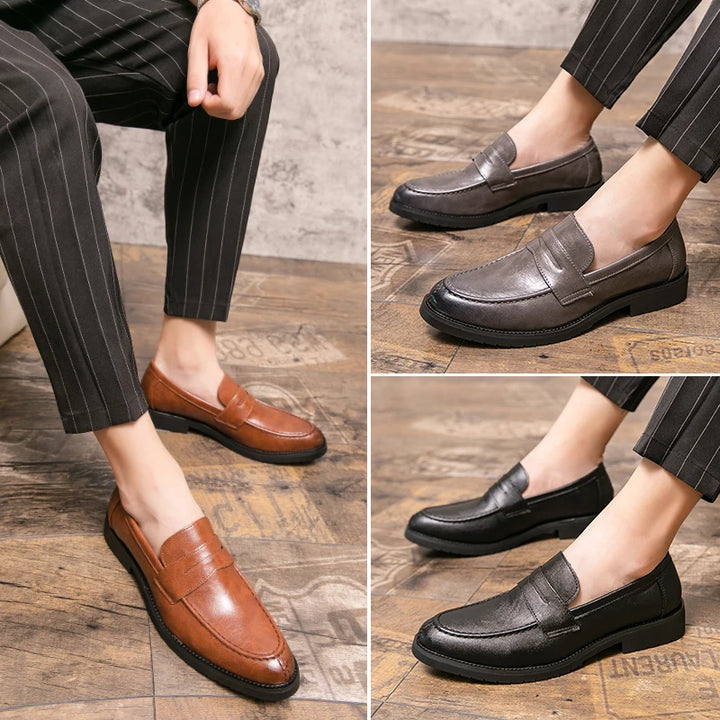 Corusi Genuine Leather Loafers