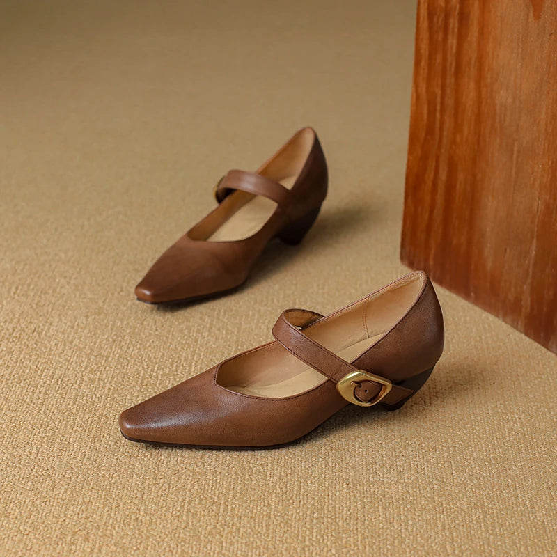 Velma Genuine Leather Heels