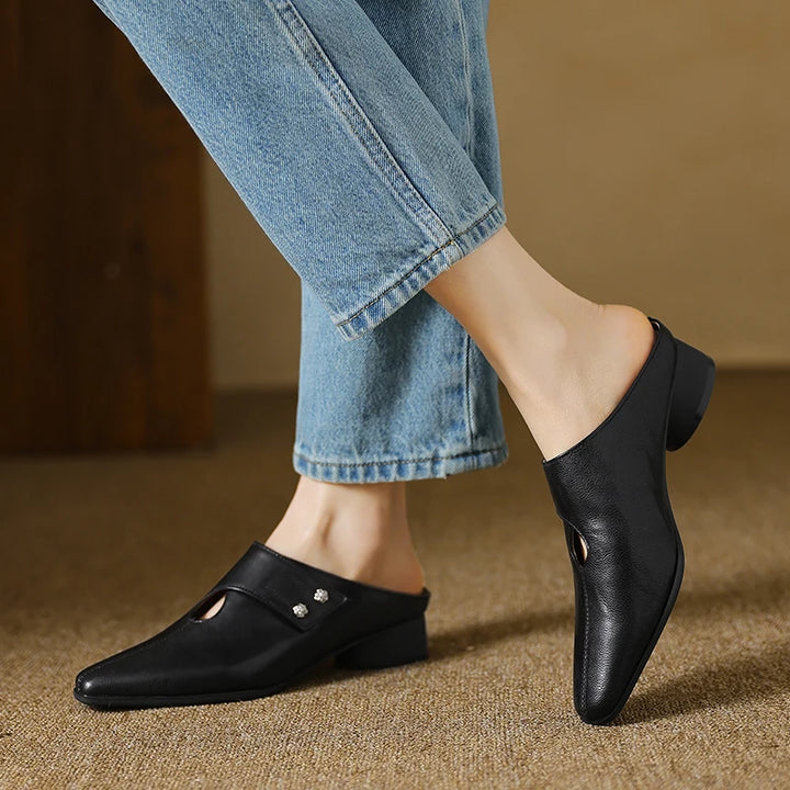 Agnit Genuine Leather Mules