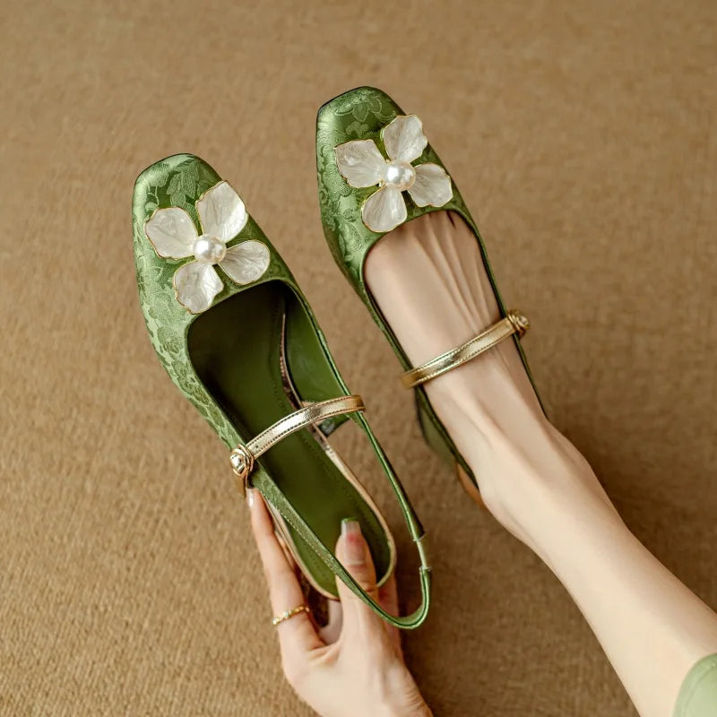 Camellia Slingback Pumps