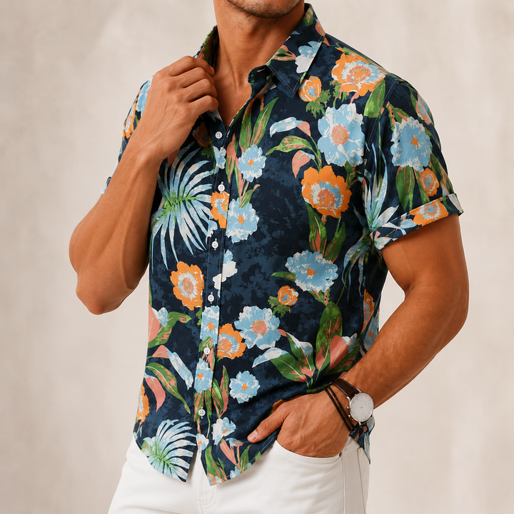 Retro Flower Casual Shirt