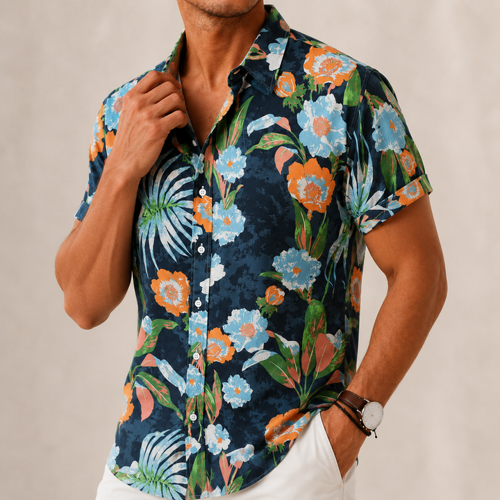 Retro Flower Casual Shirt