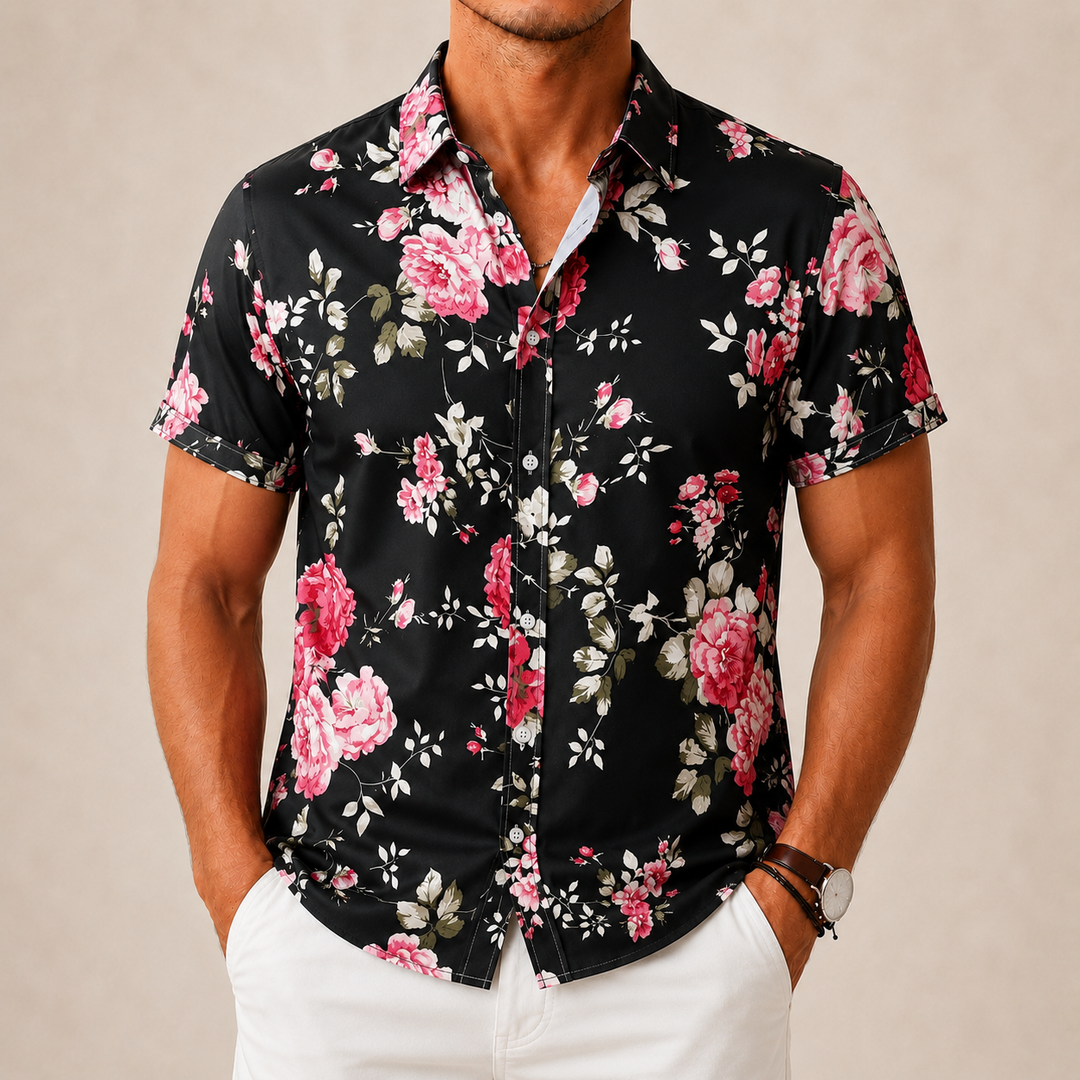 Retro Flower Casual Shirt