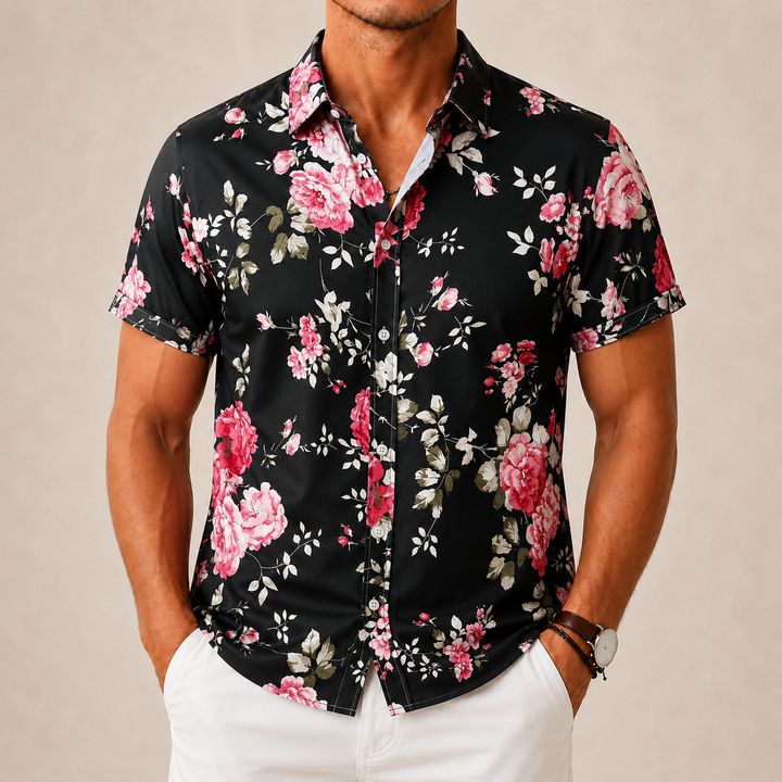 Retro Flower Casual Shirt