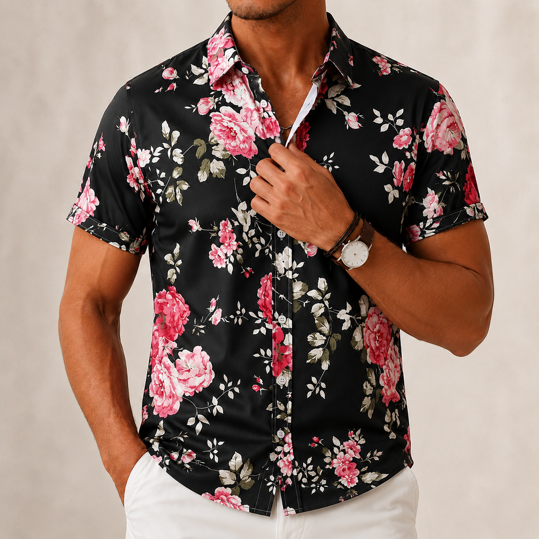Retro Flower Casual Shirt