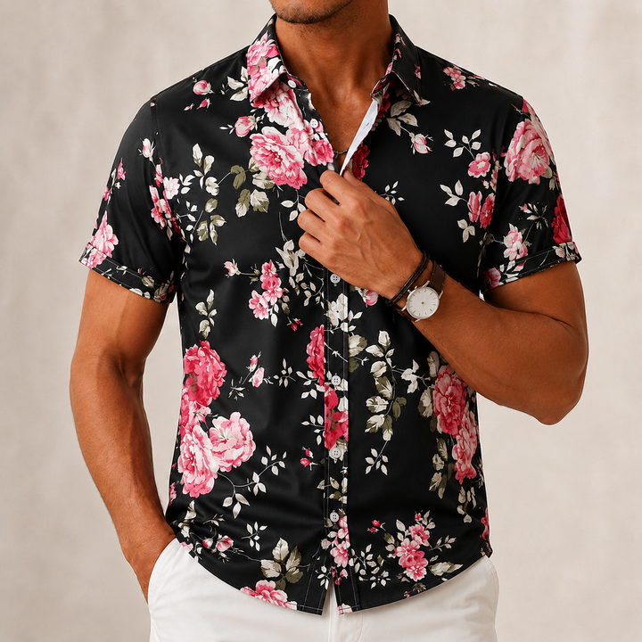Retro Flower Casual Shirt
