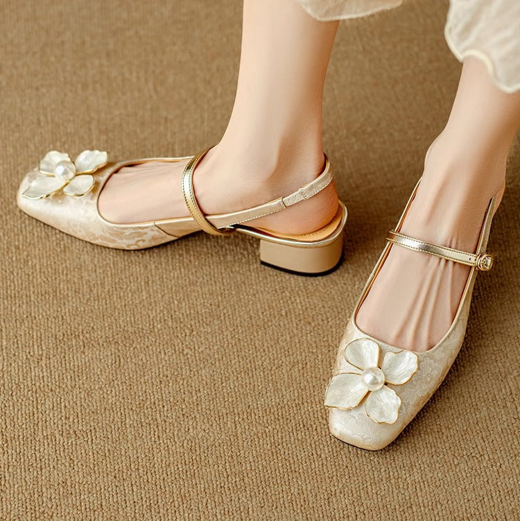 Camellia Slingback Pumps