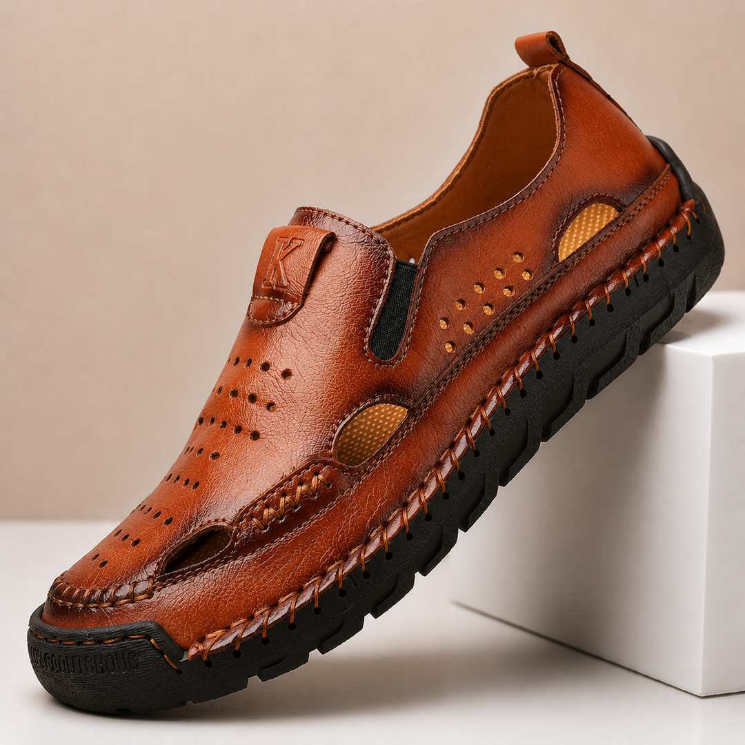 Kairo Hollow Out Leather Comfort Shoes