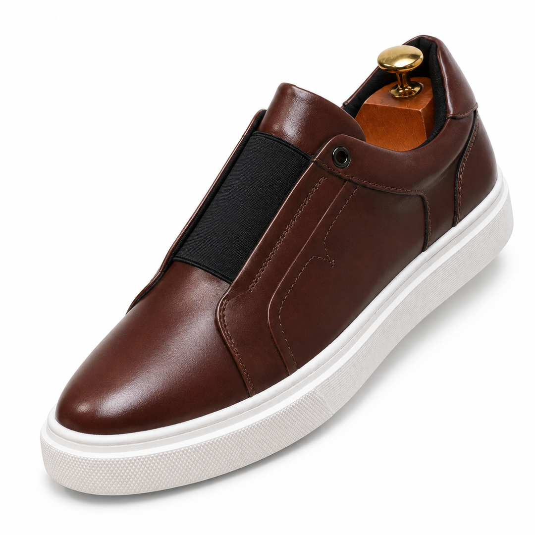 Drevo Genuine Leather Slip-On Sneakers