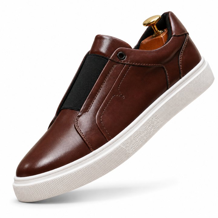 Drevo Genuine Leather Slip-On Sneakers